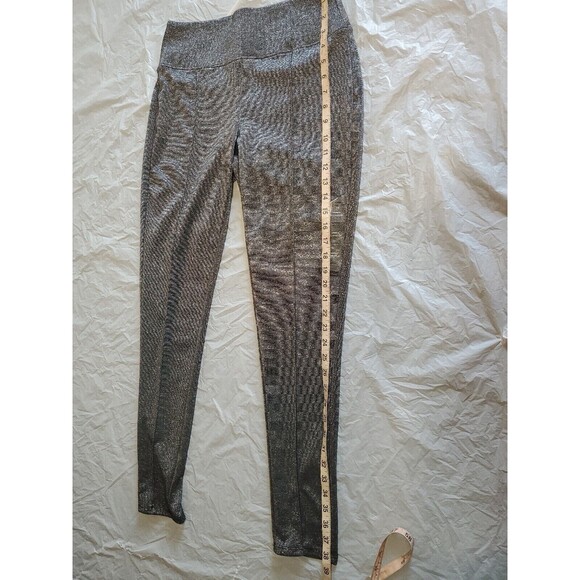 Womens Dessy Leggings Sz M Metallic Silver Pull On Mid Rise Apt 9 - Picture 4 of 9